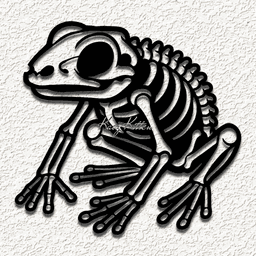 frog skeleton wall art home decor 3d model