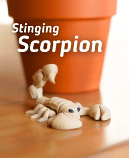 Stinging Scorpion- Articulated Fidget Scorpion - Ludo 3D Printed Flexi Fidget Toy 3d model