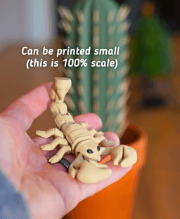 Stinging Scorpion- Articulated Fidget Scorpion - Ludo 3D Printed Flexi Fidget Toy 3d model