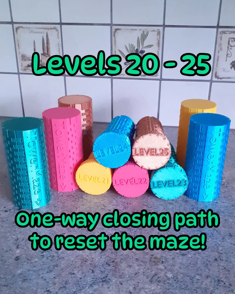 Set of TowerMaze's Level 21 to Level 25 3d model