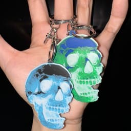 Glow Skull Keychain 3d model