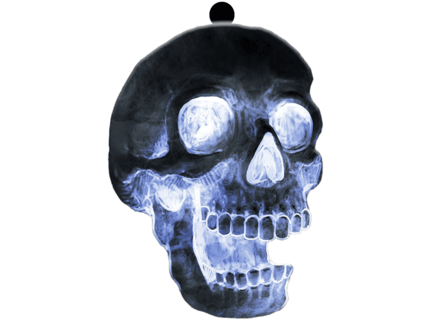Glow Skull Keychain 3d model