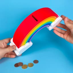 Rainbow Piggybank β No MultiColor & Print In Parts! 3d model