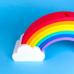 Rainbow Piggybank β No MultiColor & Print In Parts! 3d model