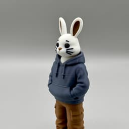 Urban Bunny Figurine 3d model