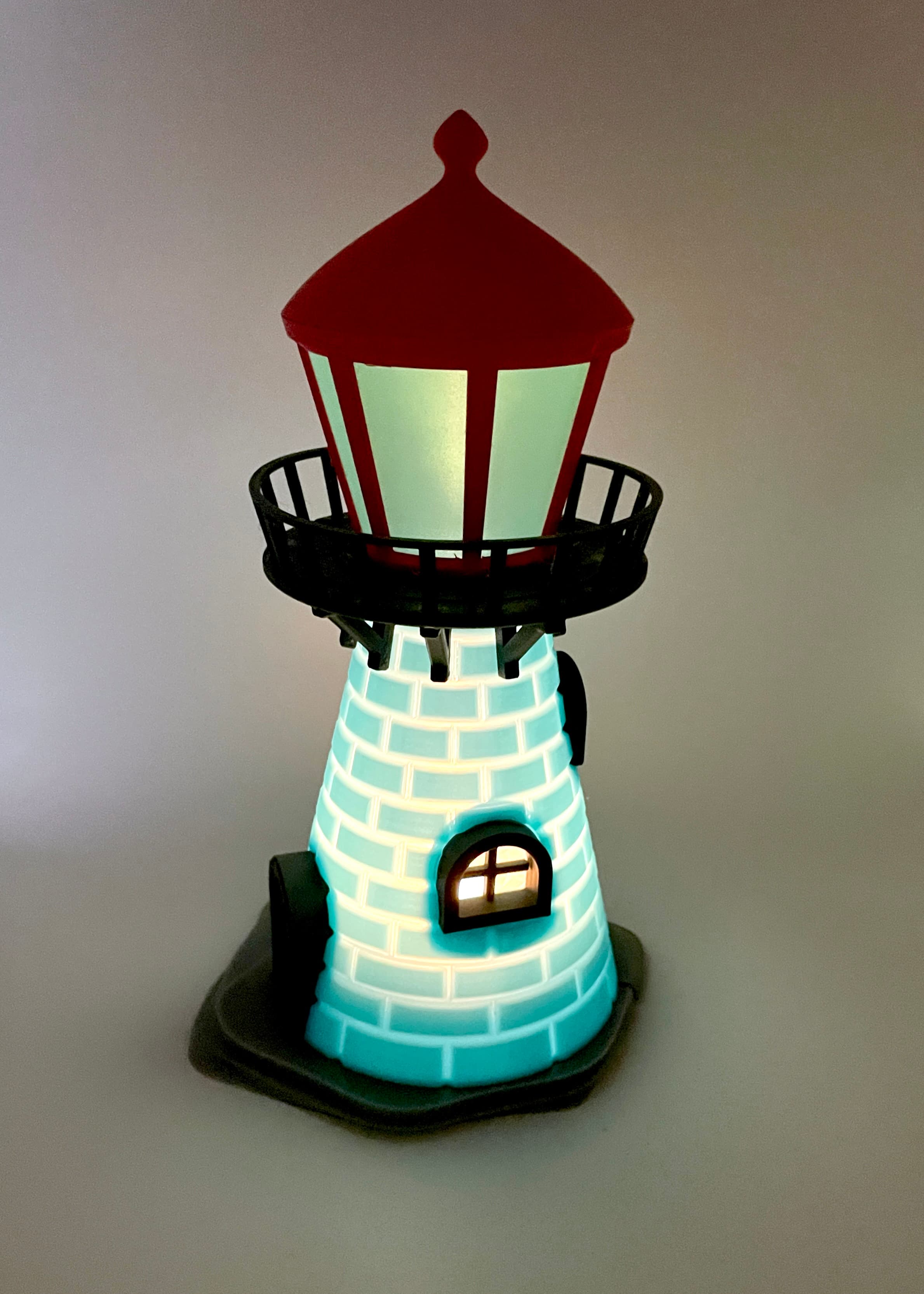 Lovely Lighthouse - A beauty! Polymaker Celestial Blue, Celestial Green, Lava Red, Dark2 Grey, Translucent Grey - 3d model