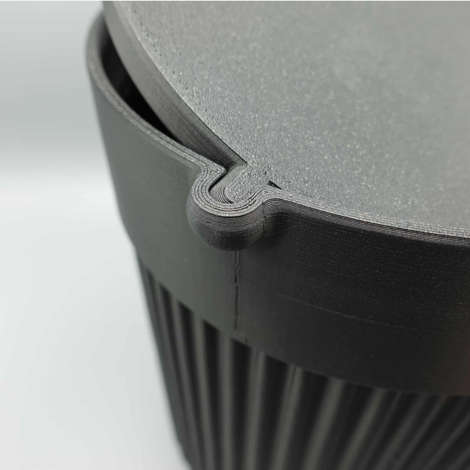 Trash can with swing lid 3d model