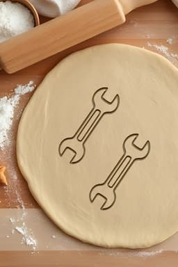 Spanner Cookie Cutter, Biscuit Cutter 3d model