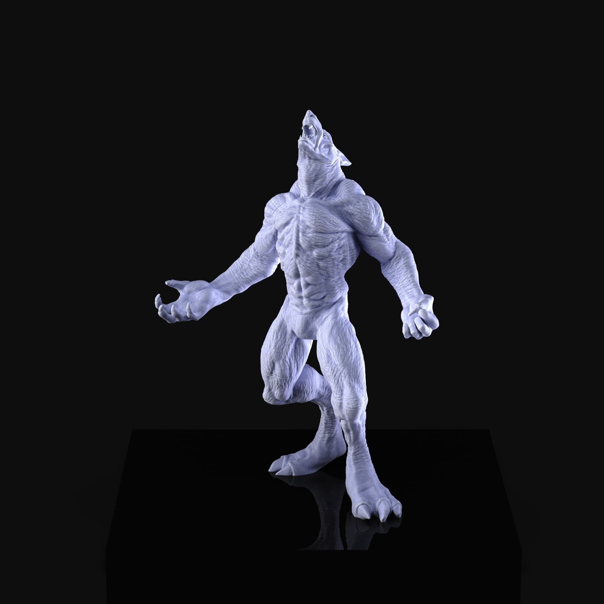 Werewolf Screaming 3d model