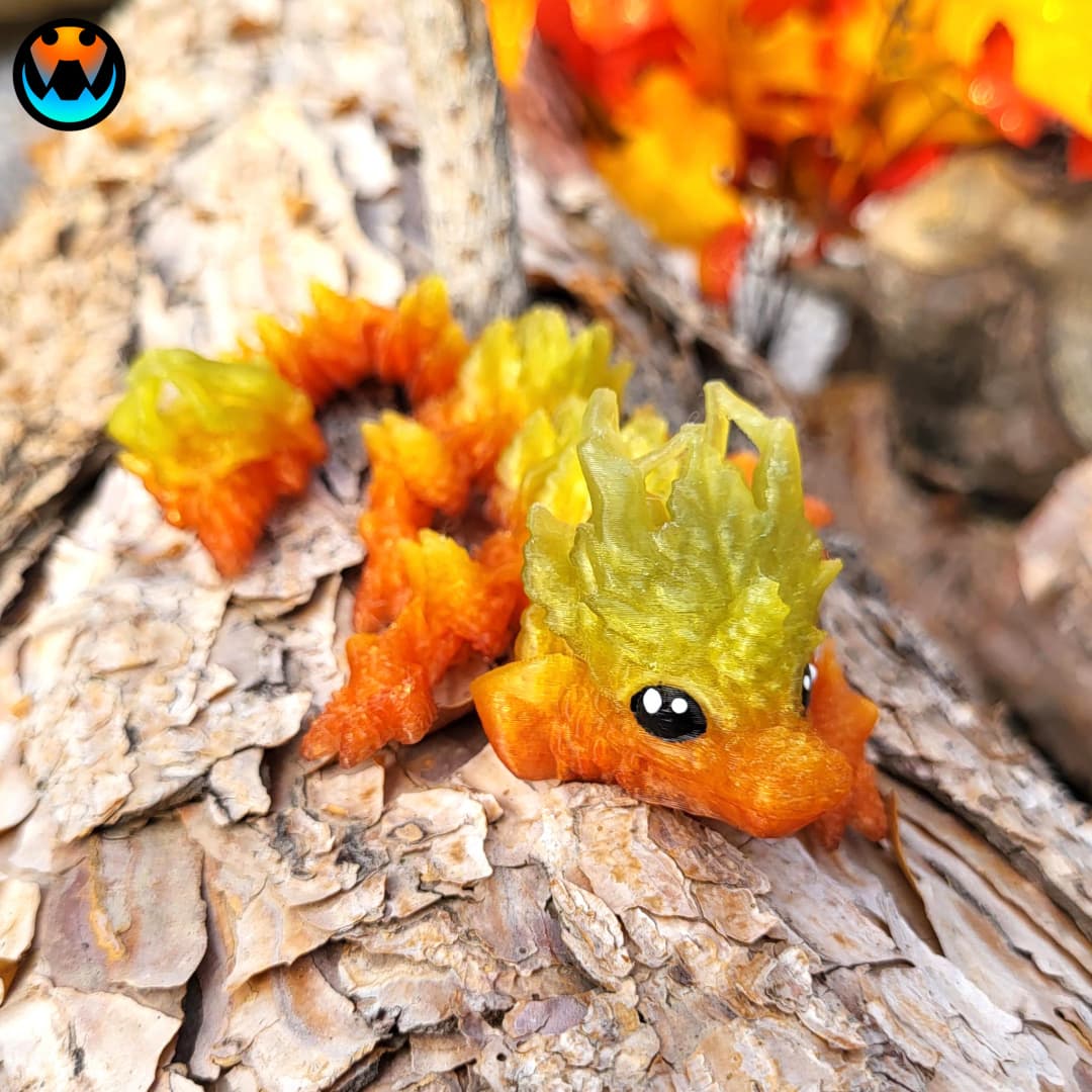 Autom Dragon Baby Autumnwing and Autumn Dragon - 3D model by Cinderwing3D on Thangs