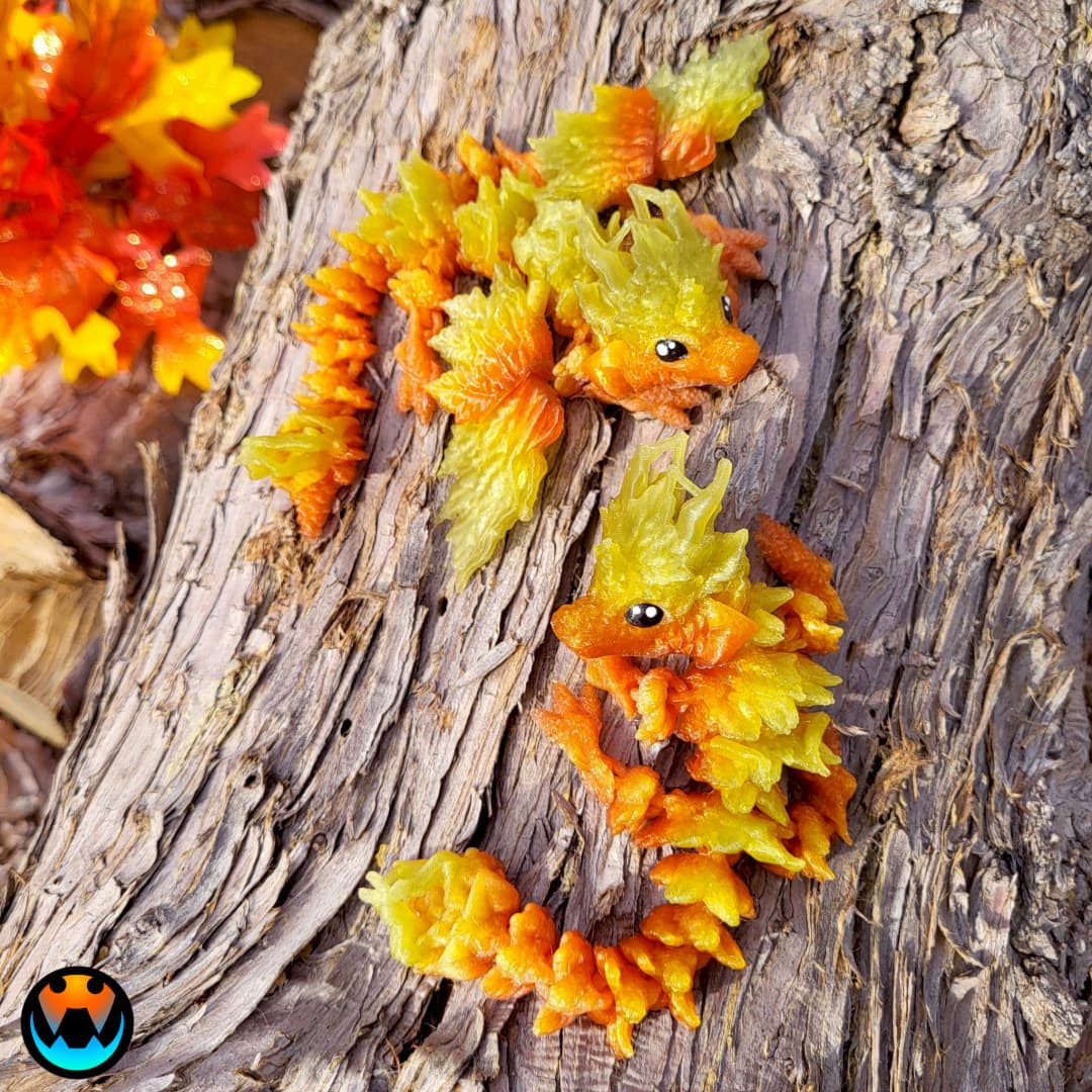 Autom Dragon Baby Autumnwing and Autumn Dragon - 3D model by Cinderwing3D on Thangs
