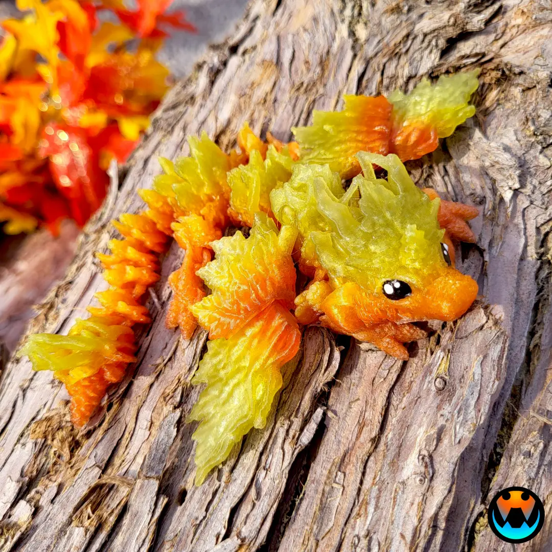 Autom Dragon Baby Autumnwing and Autumn Dragon - 3D model by Cinderwing3D on Thangs