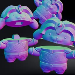 PomPomPurin Exodia the forbidden one Yugioh | Yu-Gi-OH X Hello Kitty | Sanrio Collection | Exodia 3d model