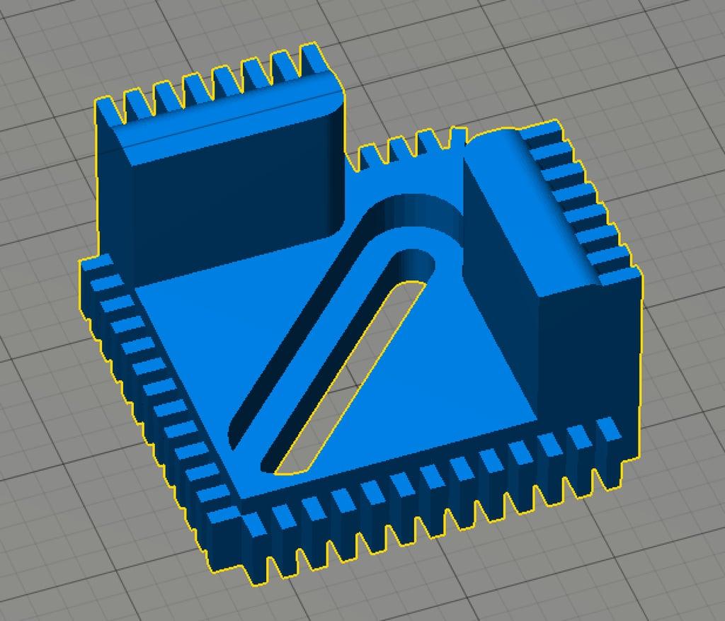 Glass build plate clip for PowerSpec 3D Pro 3d model