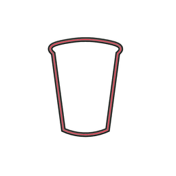 Party Cup Cookie Cutter STL File - 4 inches 3d model