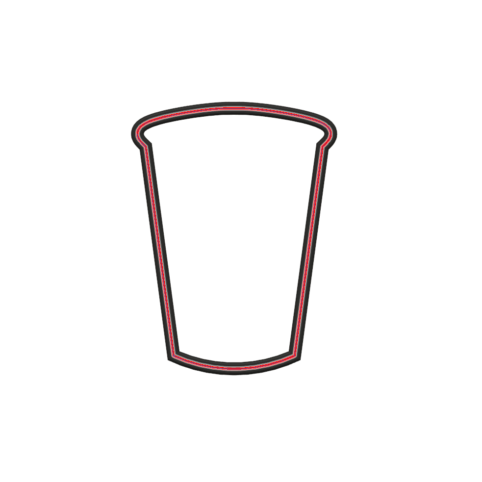 Party Cup Cookie Cutter STL File - 4 inches 3d model