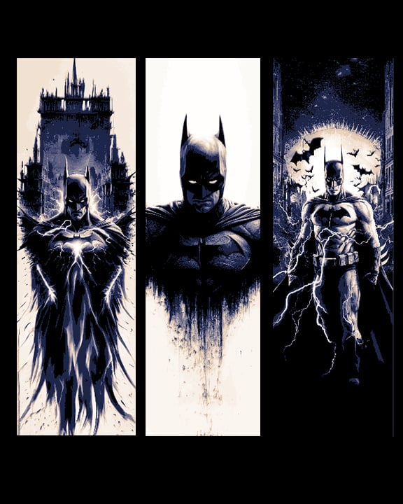 Fan Art - DC Character Batman Portraits - Set of 3 Bookmarks 3d model