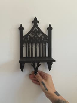 Gothic Cathedral Wall Shelf Gothic Gallery Wall Dark Academia Decor 3d model