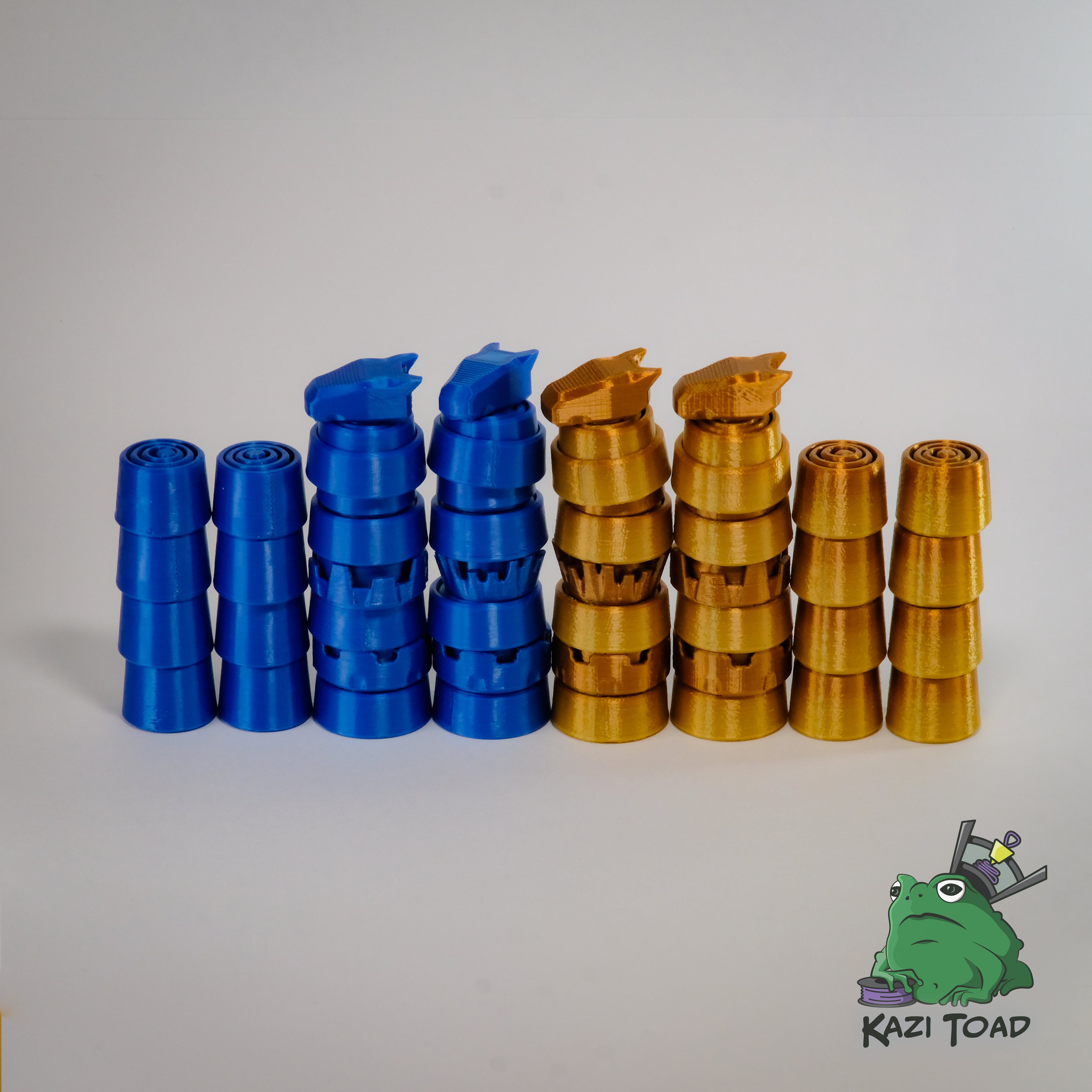 Telescoping Chess Set (Pieces and Simple Case Only) 3d model
