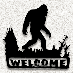 squatch welcome bigfo WALL ART HOME DECORtl 3d model