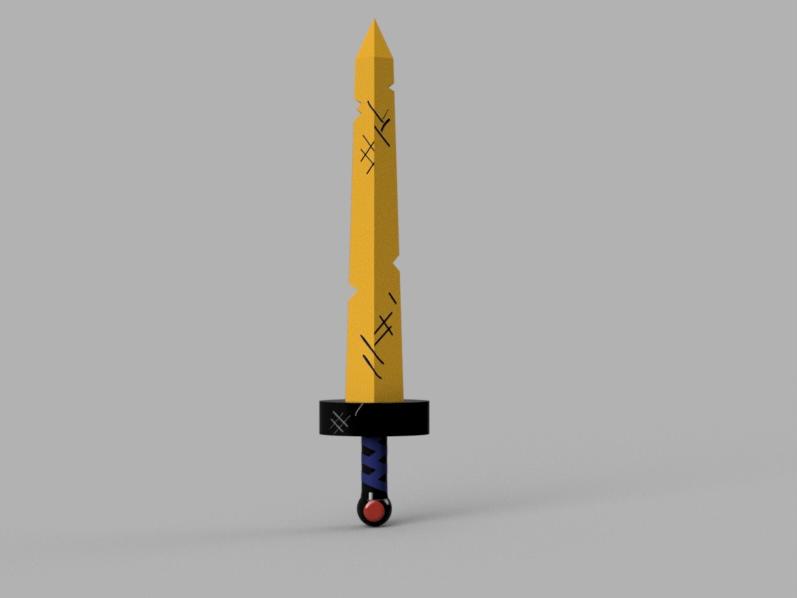 Finn's sword from adventure time 3d model