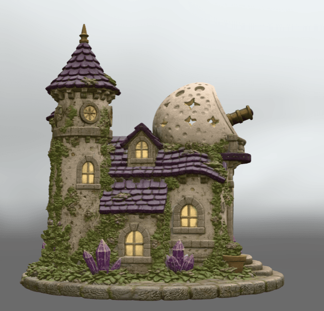Enchanted Moon Observatory STL File for 3D Print 3d model