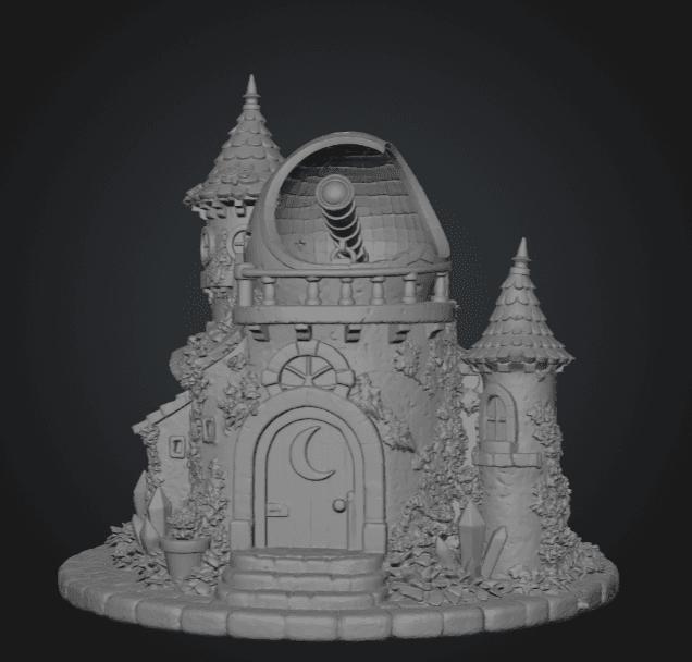 Enchanted Moon Observatory STL File for 3D Print 3d model
