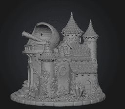 Enchanted Moon Observatory STL File for 3D Print 3d model