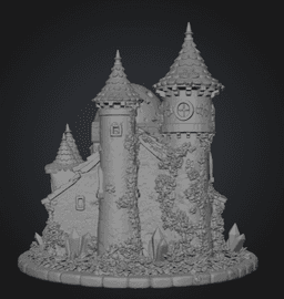 Enchanted Moon Observatory STL File for 3D Print 3d model