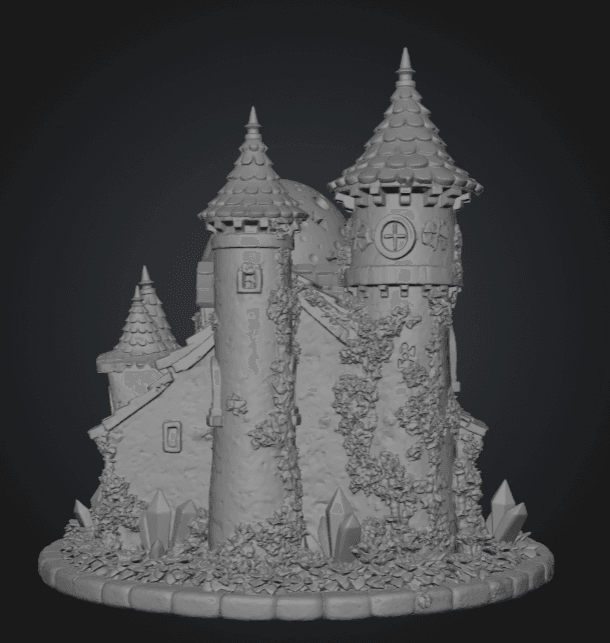 Enchanted Moon Observatory STL File for 3D Print 3d model