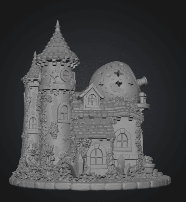 Enchanted Moon Observatory STL File for 3D Print 3d model