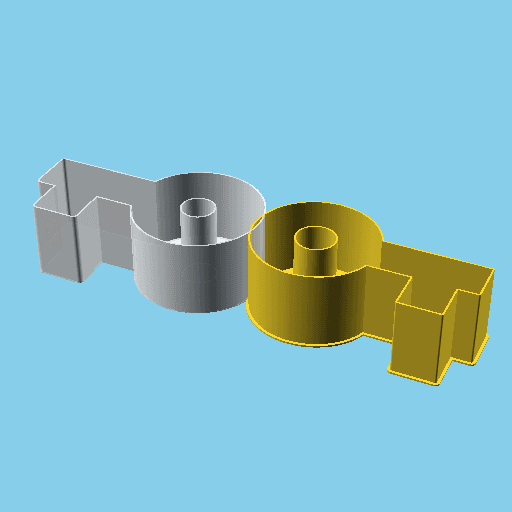 Key (model 2), nestable box (v1) 3d model