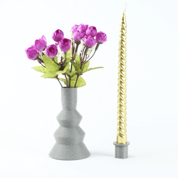 Elaris Modern Candle Holder STL | 3D Printable Decorative Candle Stand | Home Decor 3d model