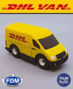 Fixum Dude Motors PIP DHL Delivery Van 3d model