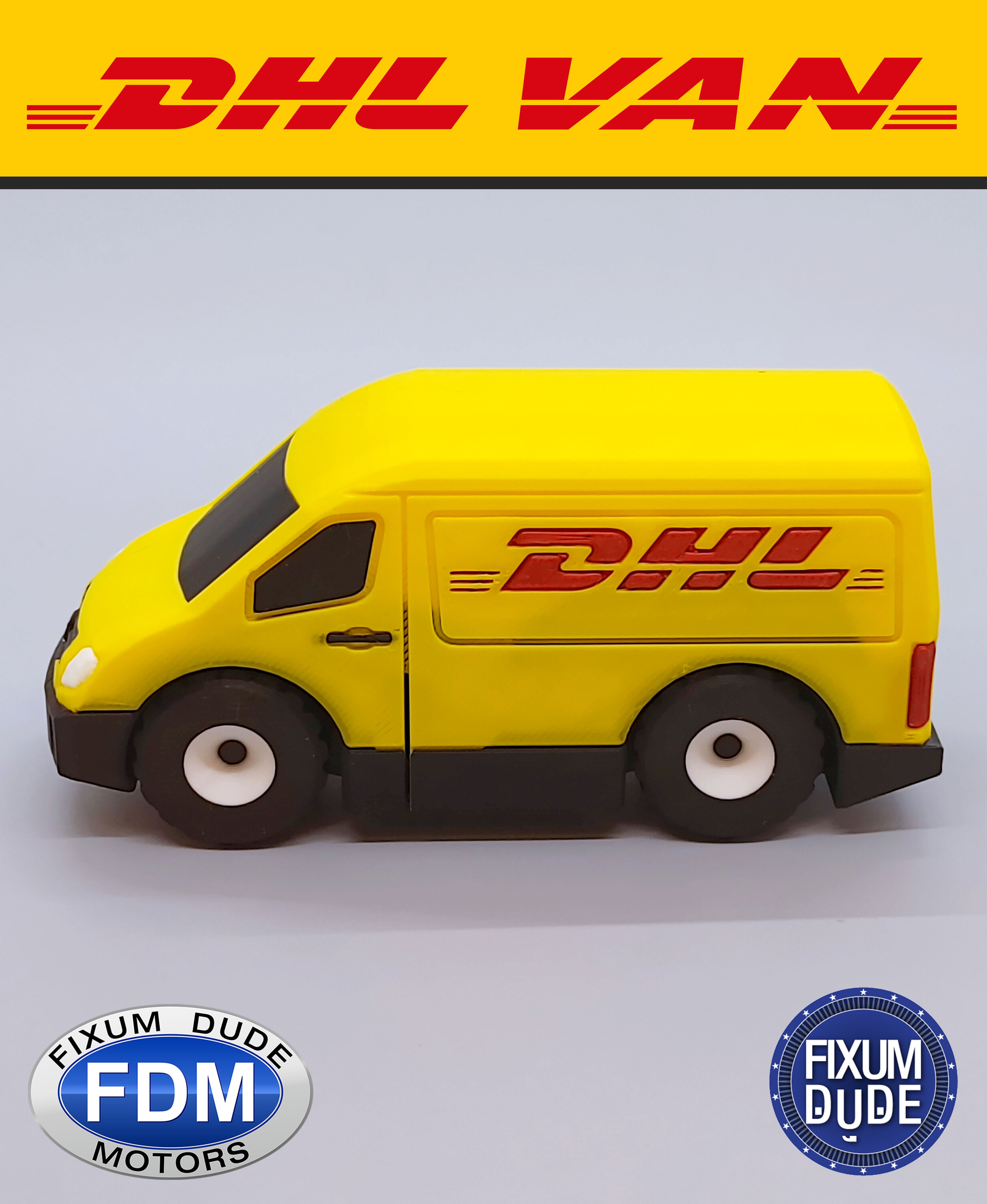 Fixum Dude Motors PIP DHL Delivery Van 3d model