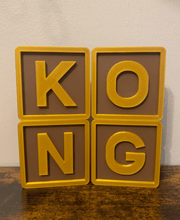 Donkey Kong Country KONG Letters 3d model