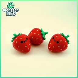 FRUIT SERIES: Strawberry Fidget Clicker Keychain Bundle 3d model