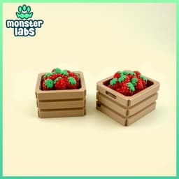 FRUIT SERIES: Strawberry Fidget Clicker Keychain Bundle 3d model