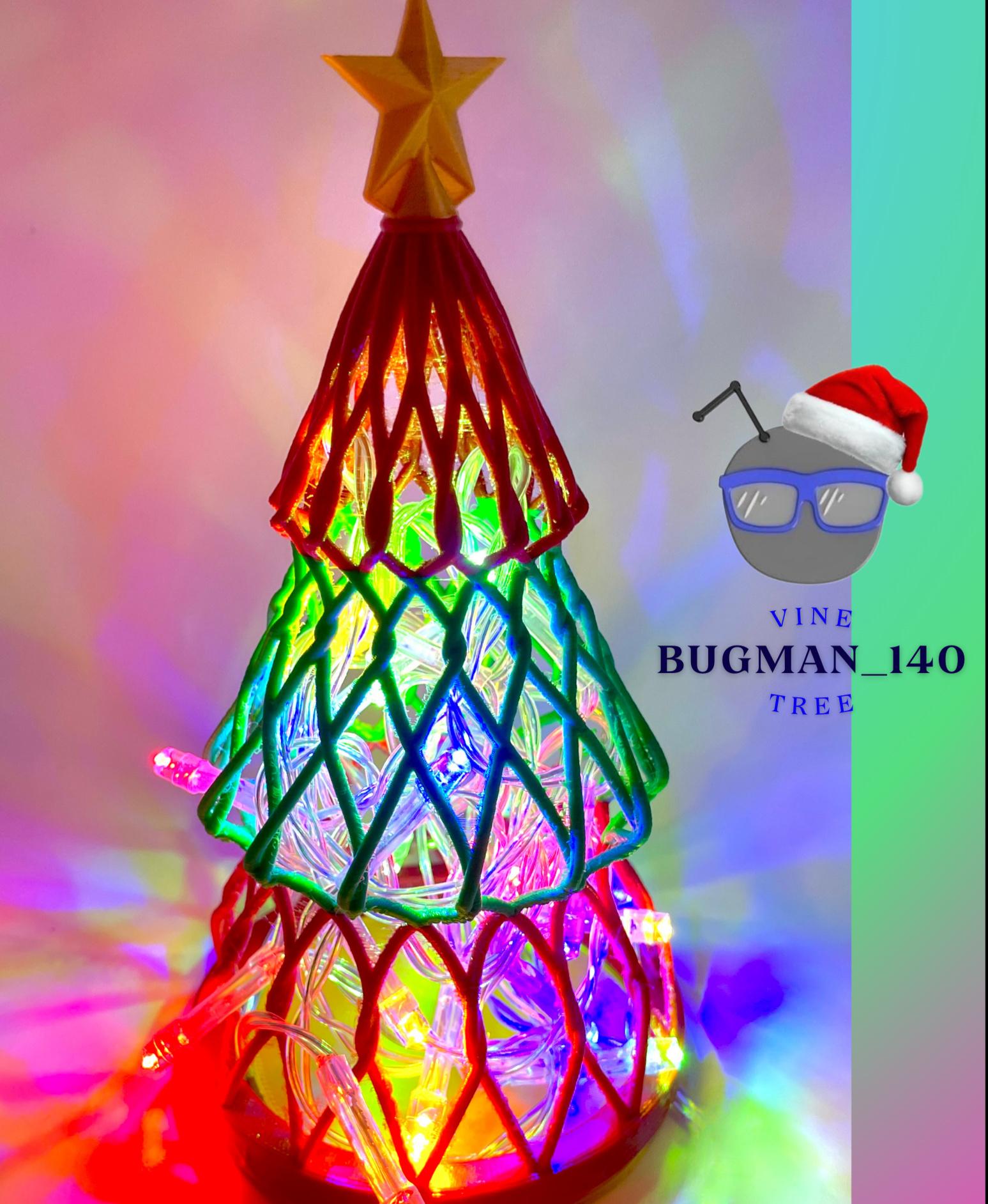 Vine Christmas Tree - I had fun printing this with some of my first-owned filaments! - 3d model