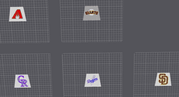 NL West MLB Tabbed Torso Inserts 3d model