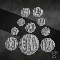 Decorative bases "Wavy sand" Set 3d model