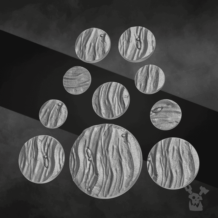 Decorative bases "Wavy sand" Set 3d model