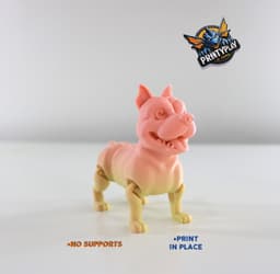 Cute Flexi American Bully 3d model