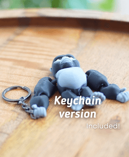 Grumpy Gorilla - Articulated Fidget Gorilla - Ludo Animal 3d model