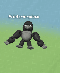 Grumpy Gorilla - Articulated Fidget Gorilla - Ludo Animal 3d model