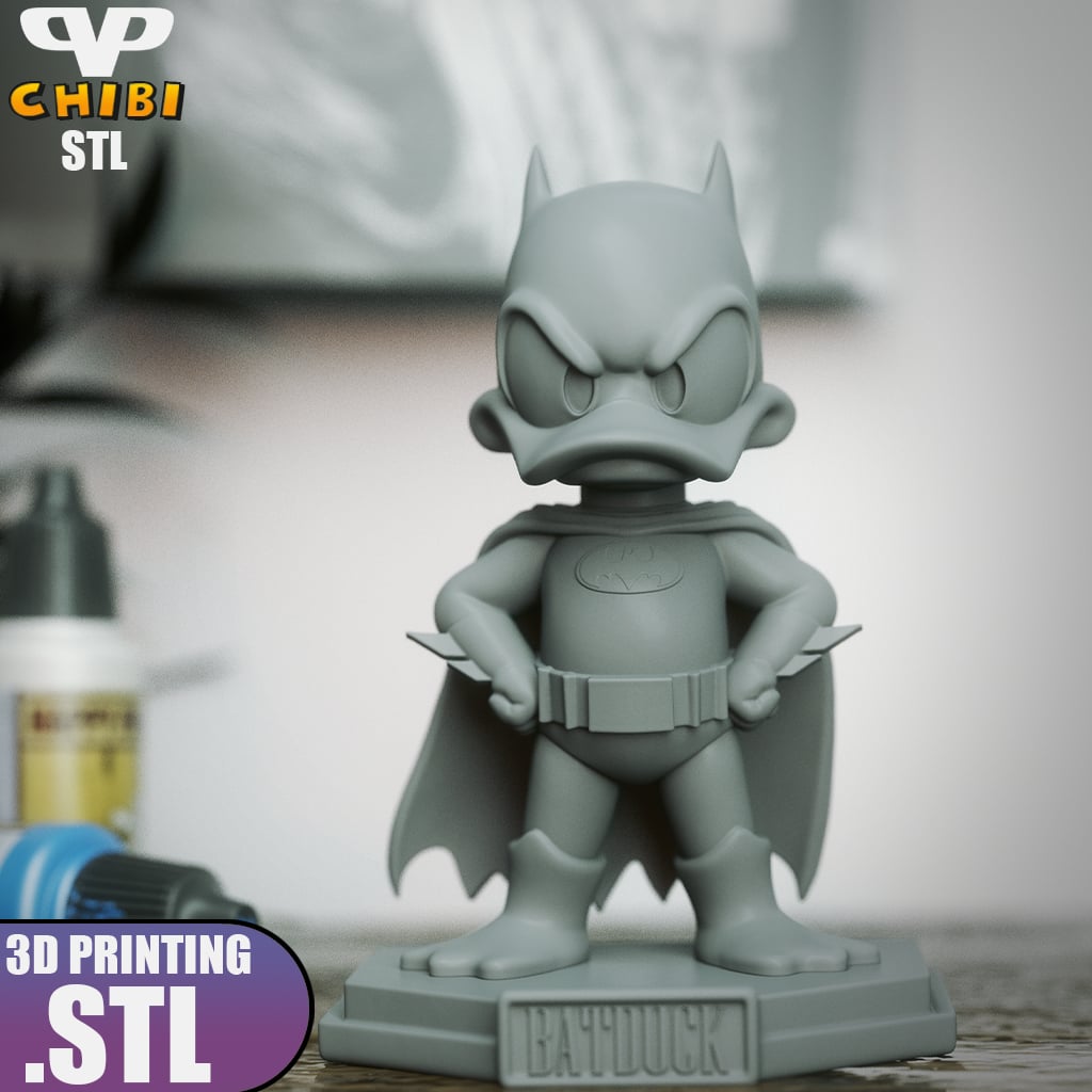 BatDuck Chibi STL for 3D Printing ChibiSTL 3DXM 3d model
