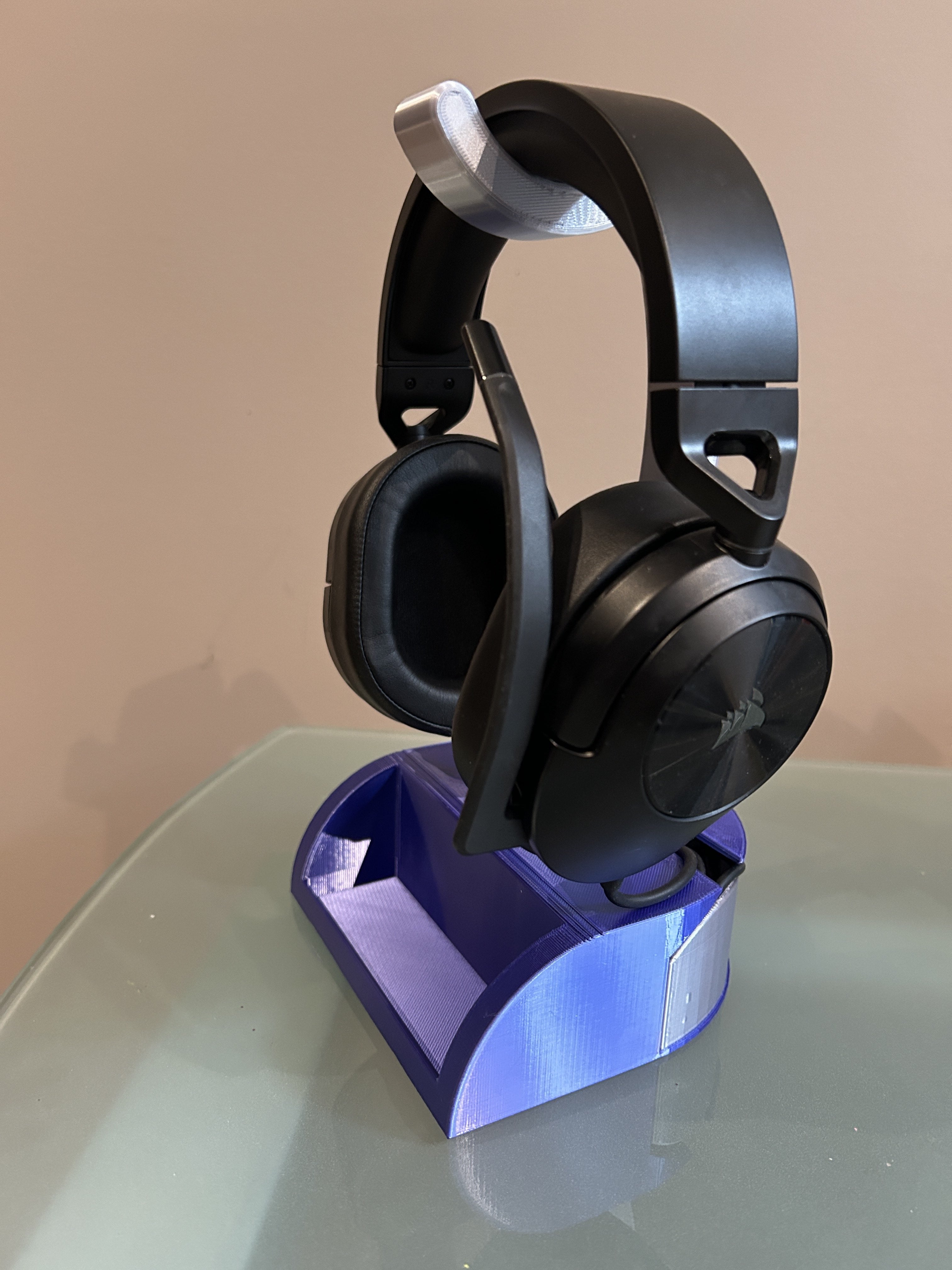 Headphone Stand with Storage 3d model