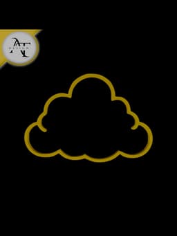 Simple Cloud Symbol - 2D Art 3d model
