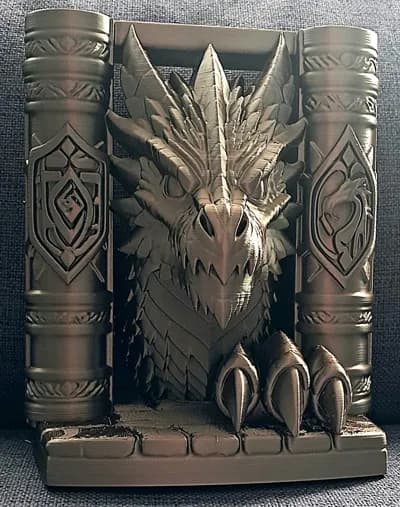 dragon guardian book nook accessories, book nook art 3d model