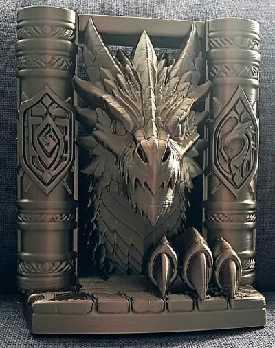 dragon guardian book nook accessories, book nook art 3d model